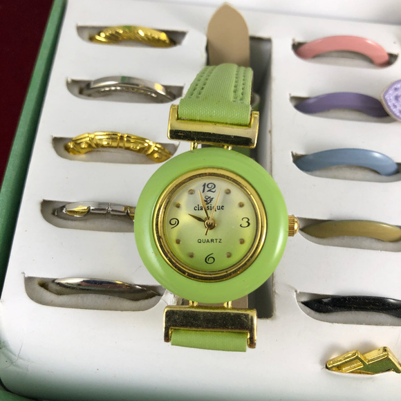 Great First Watch Classique Watch Set with Color Bezels and Straps - Picture 3 of 5